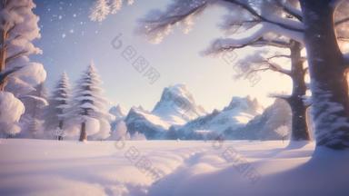 唯美雪景童话世界